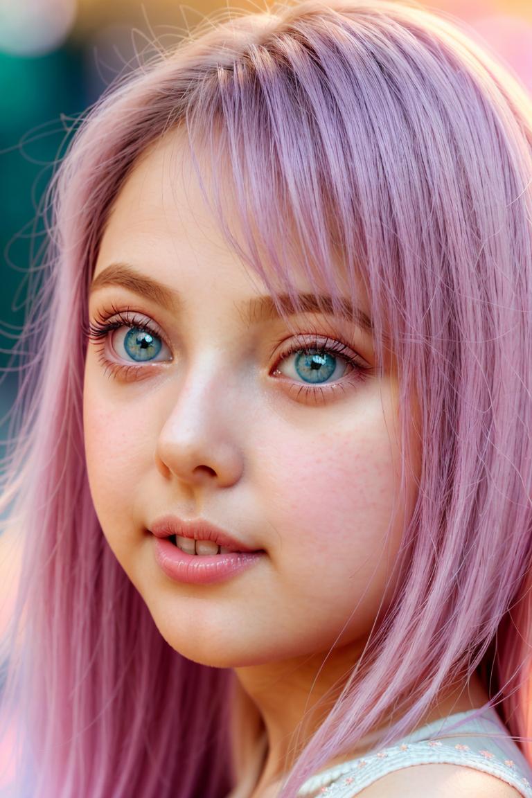 young woman soft expression