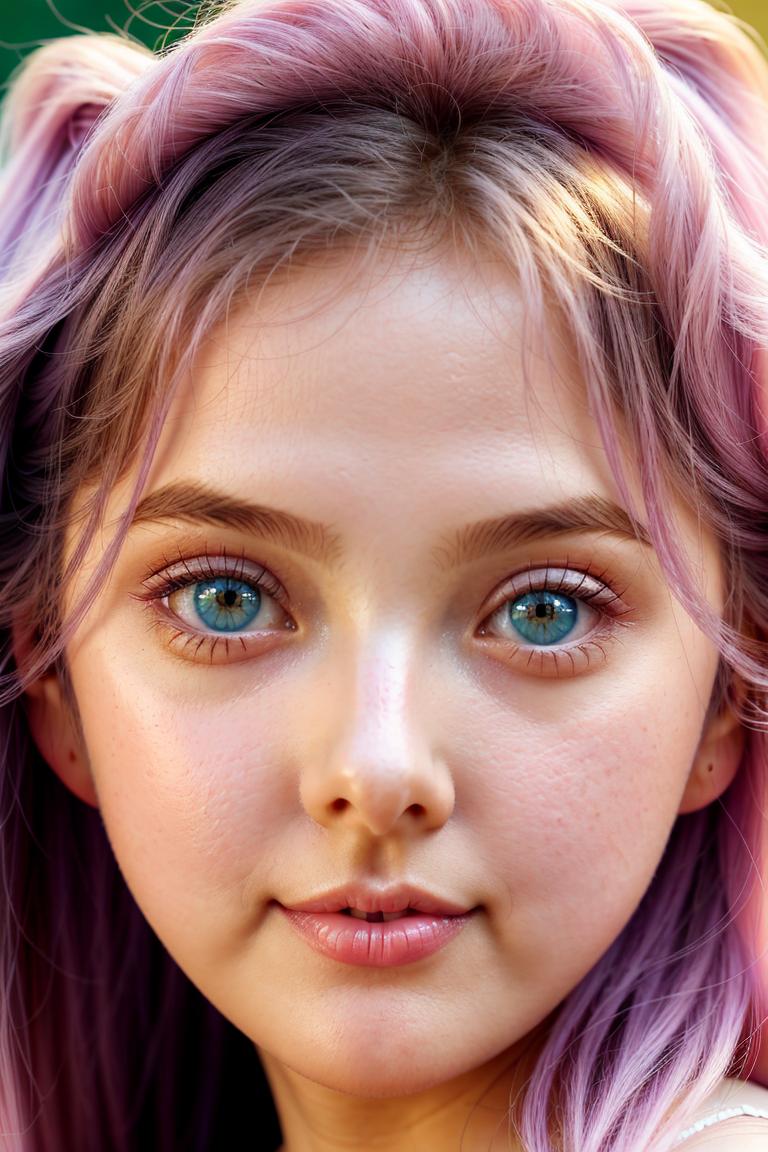 young woman soft expression